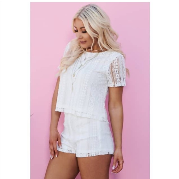 Paper Crane Pants - Nana Macs Ivory Two Piece Set Size Large NWT